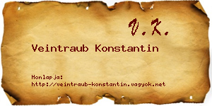 Veintraub Konstantin névjegykártya